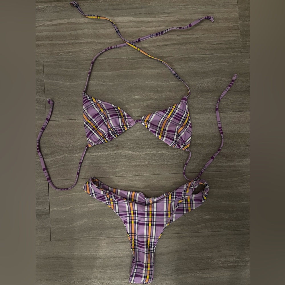 plaid princess Polly bathing suit set